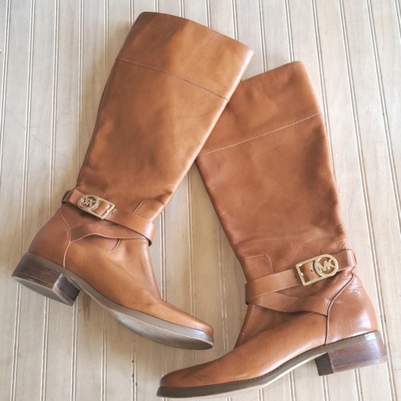 Michael Kors Knee Leather Boots - Picture 1 of 11